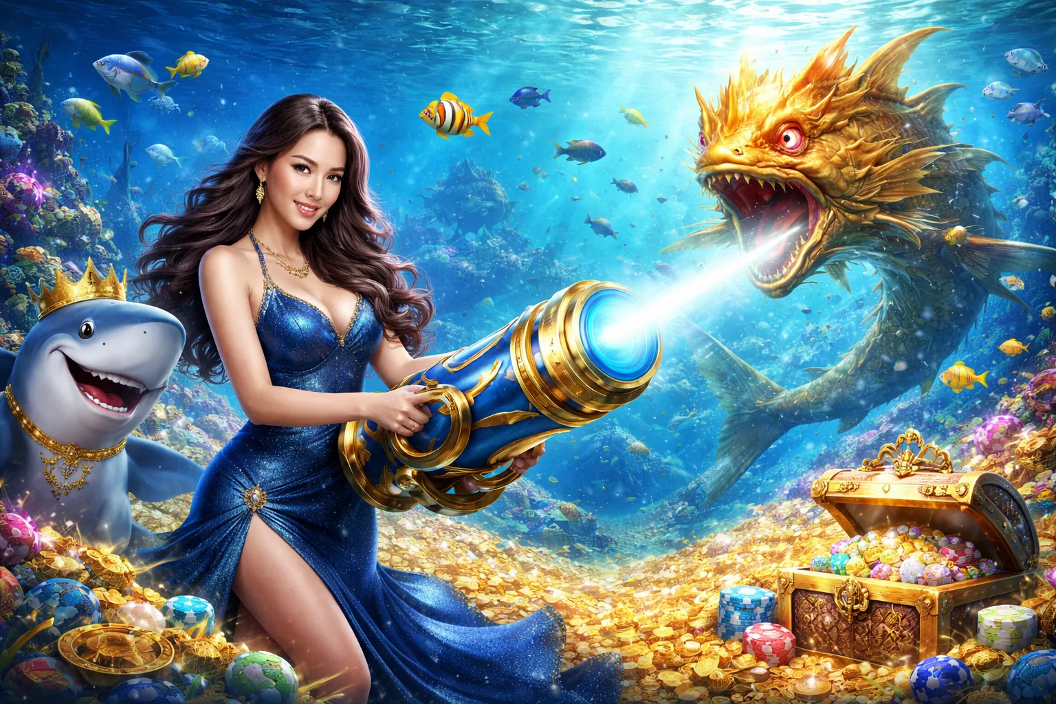 Hướng dẫn trò chơi bắn cá với đồ họa sống động